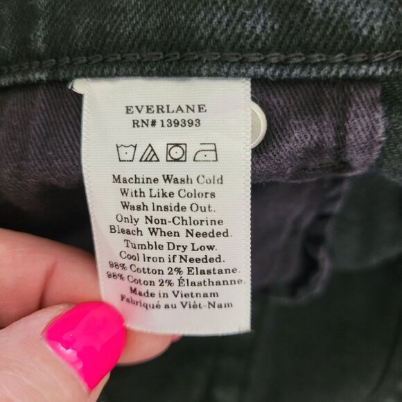 Everlane The High Rise Skinny Ankle Jean Womens Size 32 Regular Black Denim - Picture 6 of 6